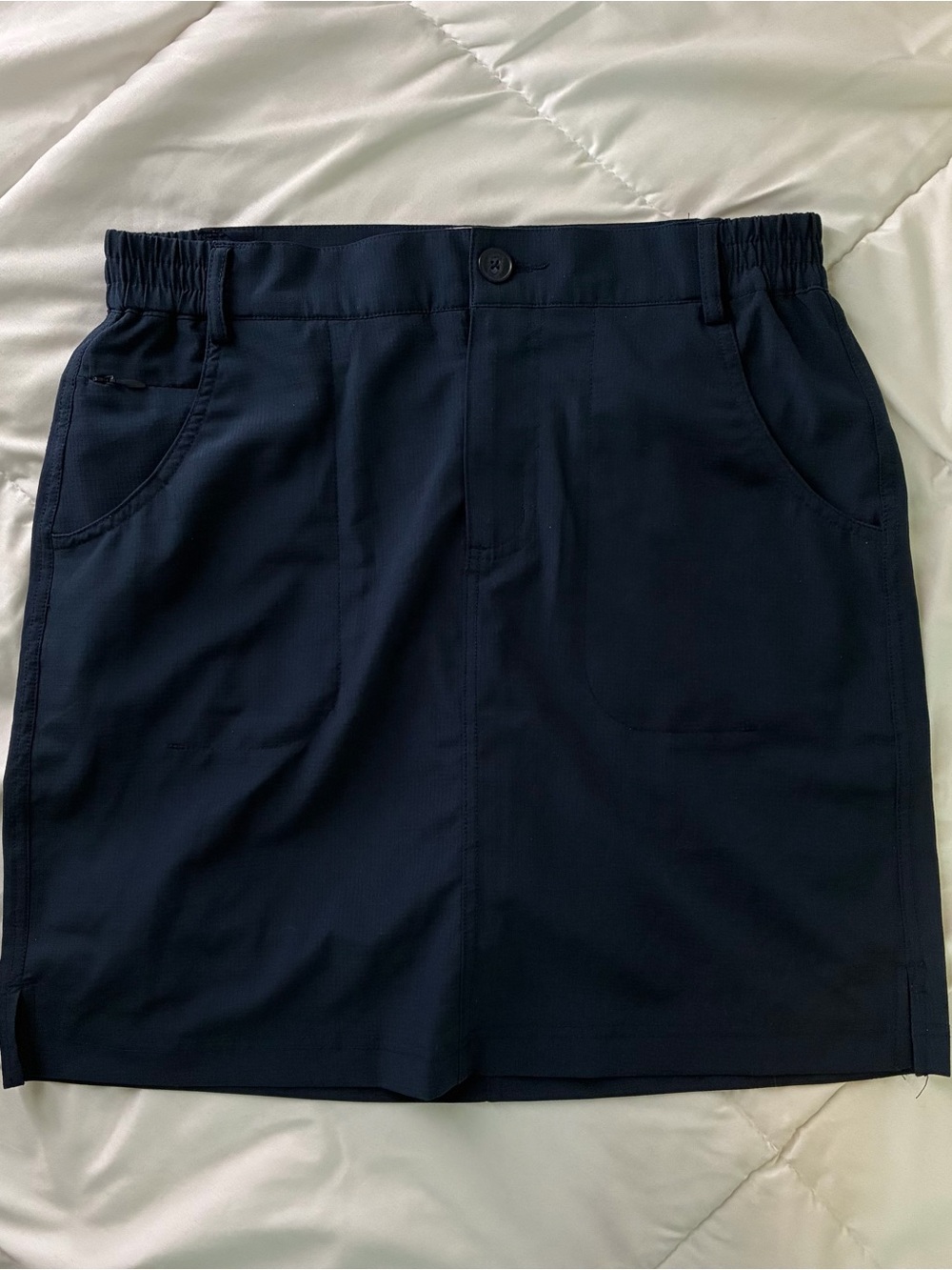 Tilley Trek Skort Navy Blue Size S | Built-In Shorts, UV Protection, Quick Dry
